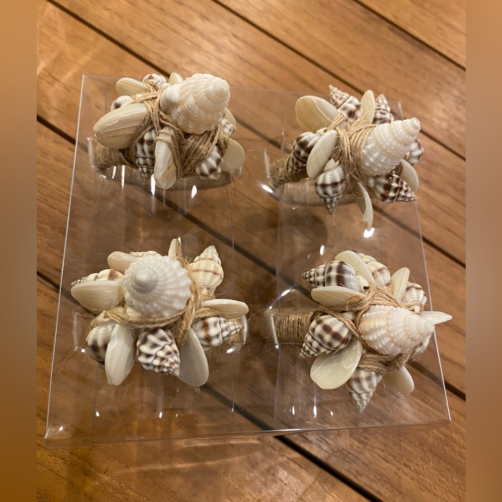 NEW Coastal Collection Seashell Napkin Rings - Picture 6 of 9